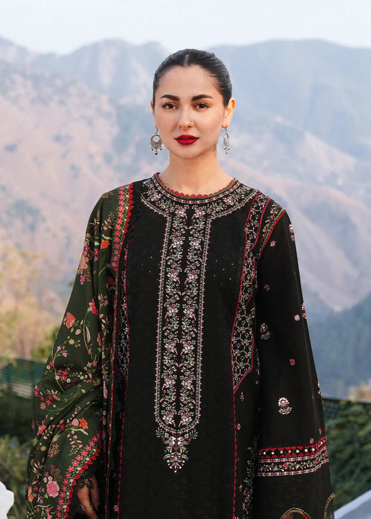 HUSSAIN REHAR LUXURY LAWN 3 PC EMBROIDERED SET