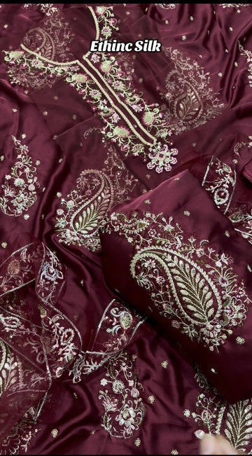 ETHNIC SILK EMBROIDERED 2 PC