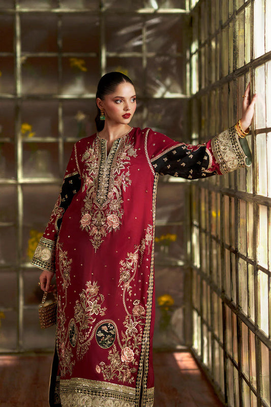 ETHNC LUXURY EMBROIDERED SILK 2 PC