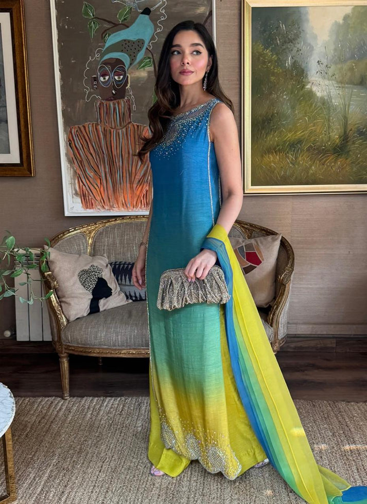 FARIDA HASSAN MULTI SHADE PRINTED 3 PC LAQN