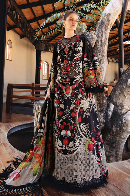 MARIA B. LUXURY PRINTED 3 PIECE WITH EMBROIDERED PATCHES
