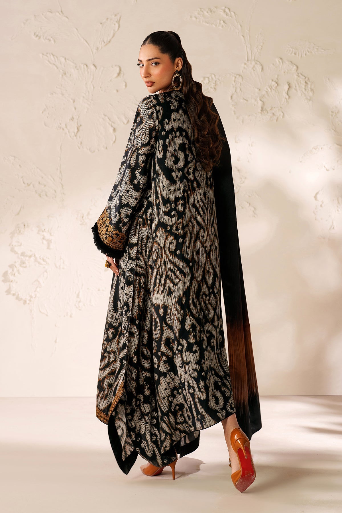 BAROQUE PRINTED 3 PIECE WITH PATCHES AND READY DUPPATA