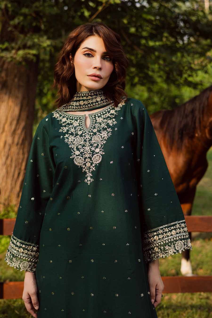 Batik Embroidered 3 Piece Dhanak