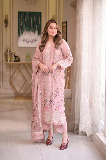 ANEELAS LUXURY EMBROIDERED 3 PC