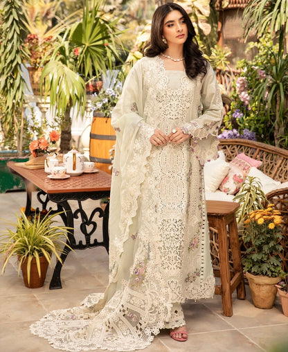 Elaf Dhanak Embroidered 3pc Article With Embroidered Shawl Gol Pallo