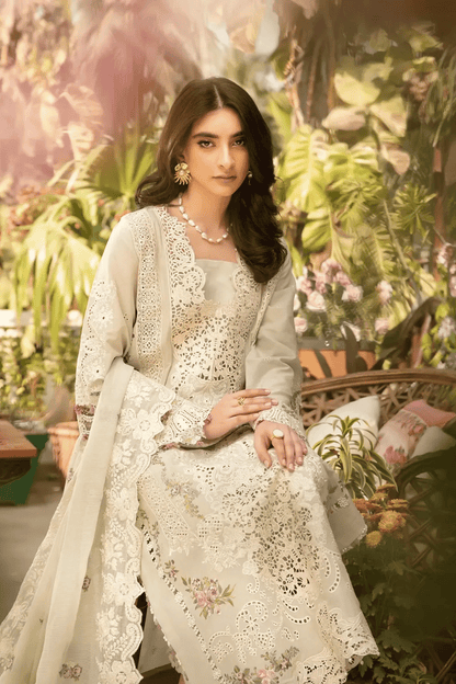Elaf Dhanak Embroidered 3pc Article With Embroidered Shawl Gol Pallo