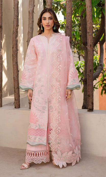 MANSA LUXURY EMBROIDERED LAWN 3 PIECE