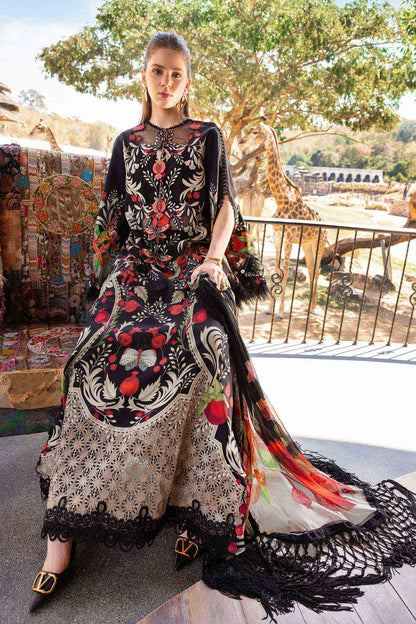 MARIA B. LUXURY PRINTED 3 PIECE WITH EMBROIDERED PATCHES