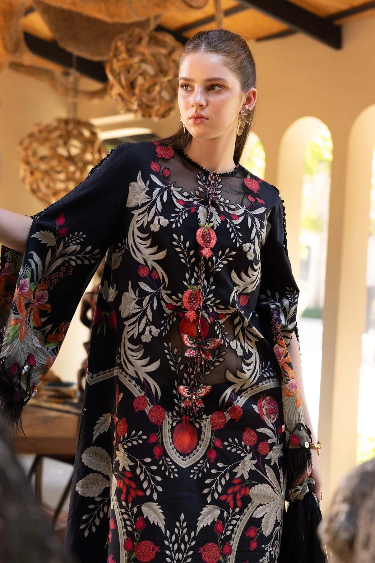 MARIA B. LUXURY PRINTED 3 PIECE WITH EMBROIDERED PATCHES