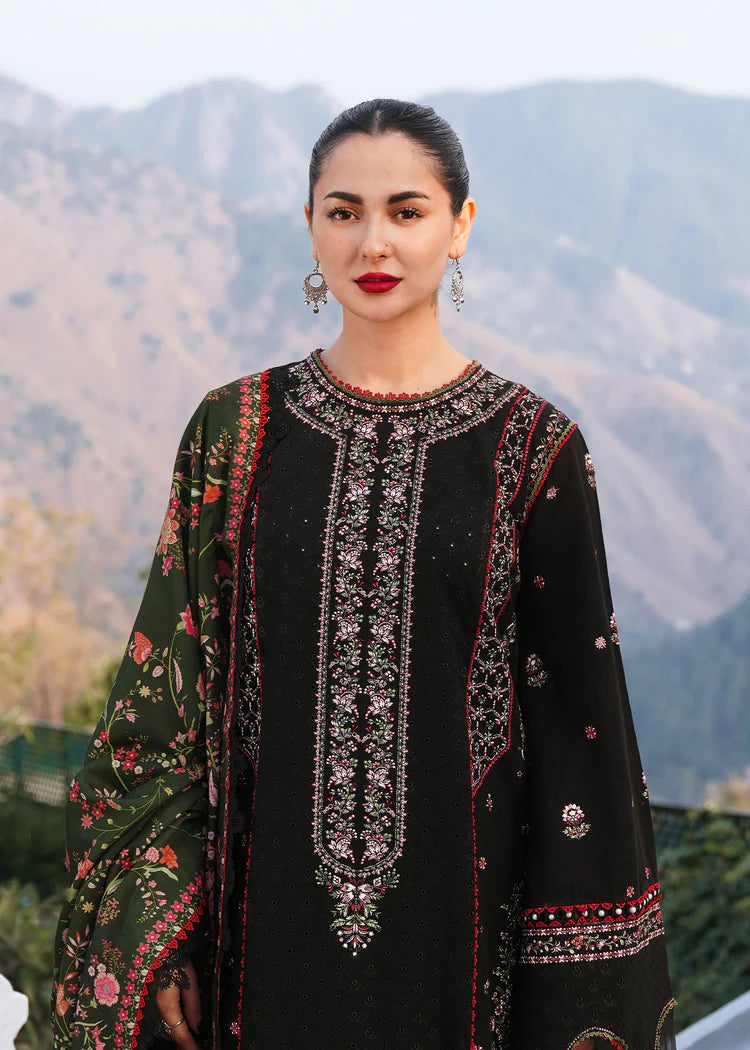 HUSSAIN REHAR LUXURY LAWN 3 PC EMBROIDERED SET