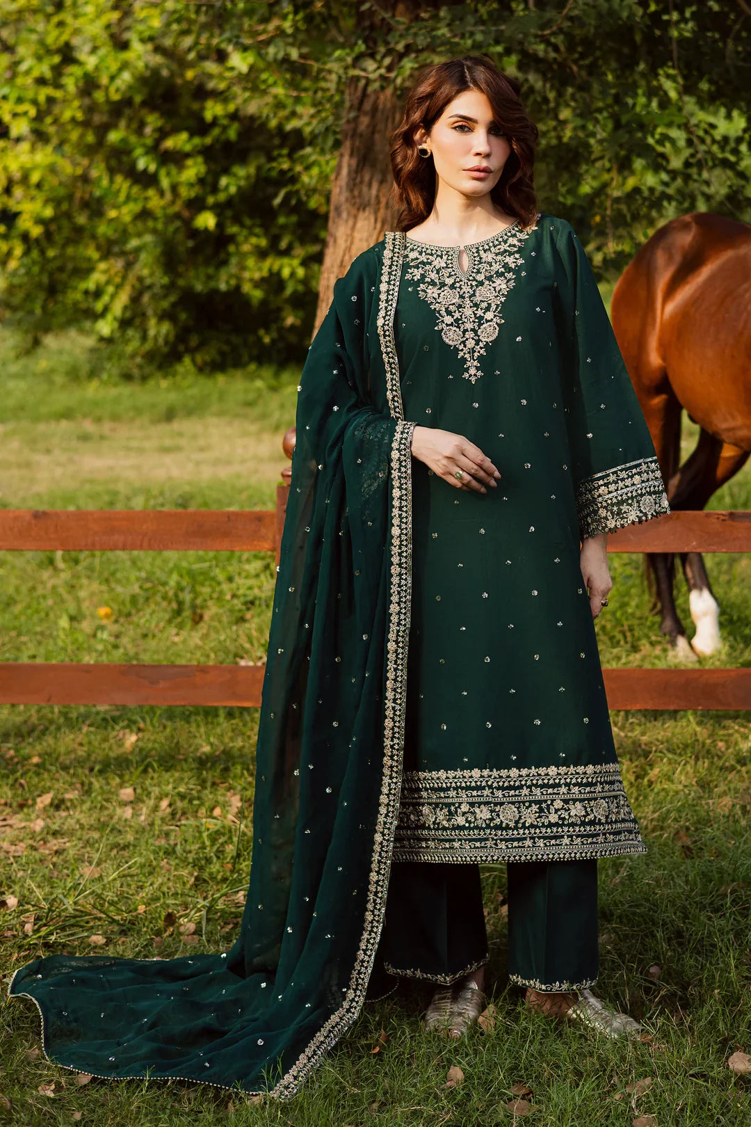 Batik Embroidered 3 Piece Dhanak
