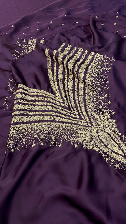 Jazmin Silk Embroidered Unstitched 3 Piece - Maryam Collection