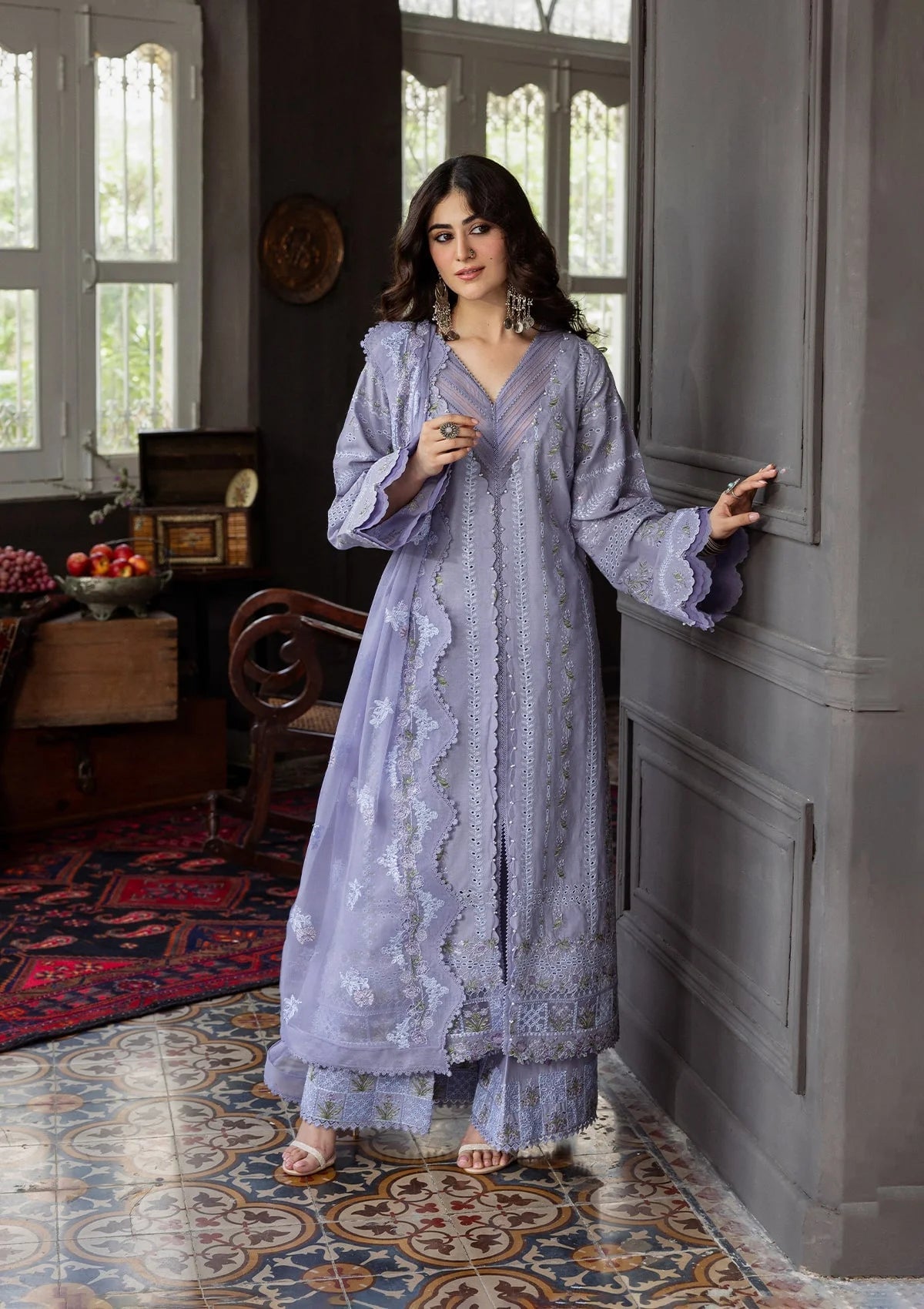 KAHF LUXURY EMBROIDERED 3 PIECE