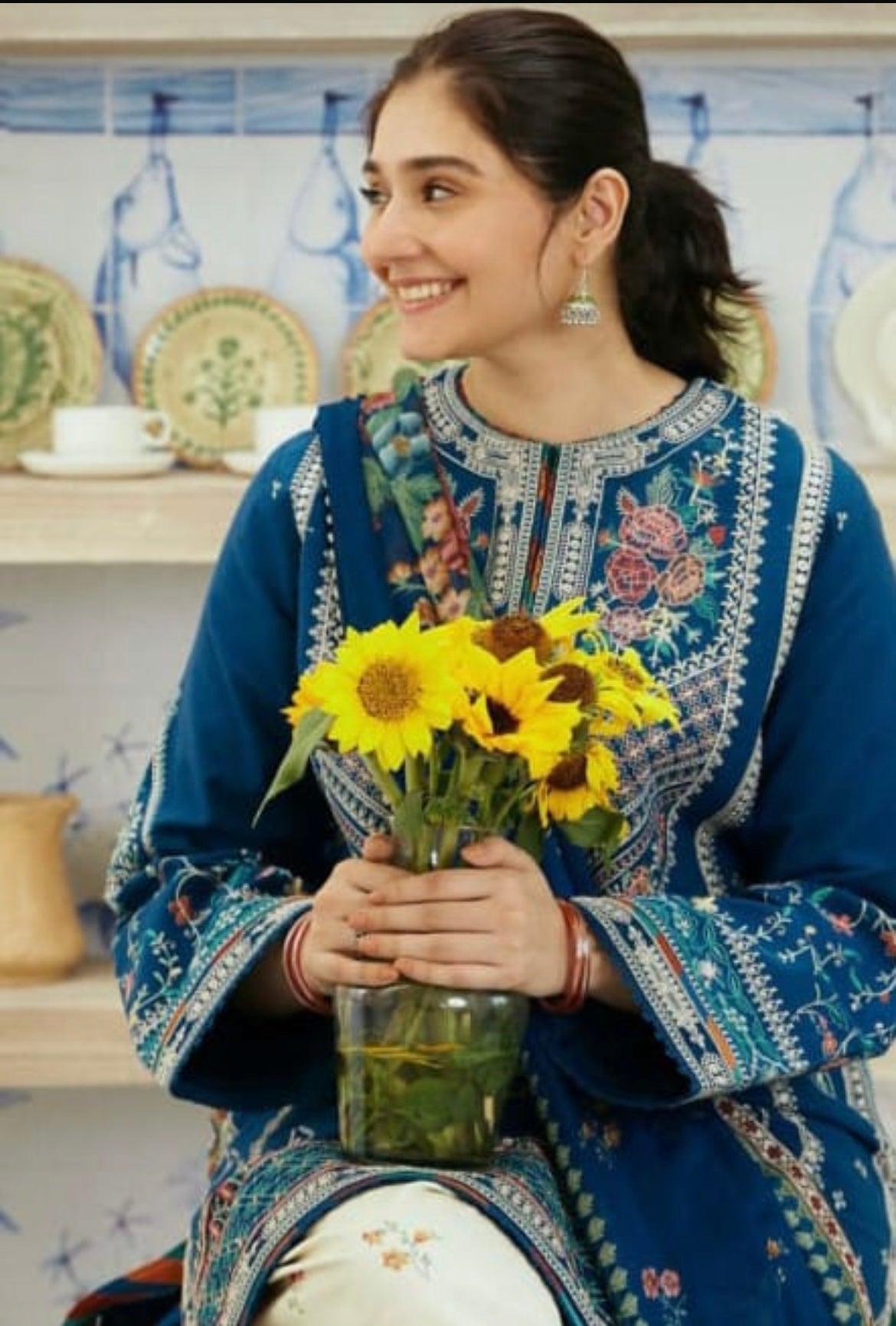 Zara ShahJahan Embroidered Dhanak 3 Piece