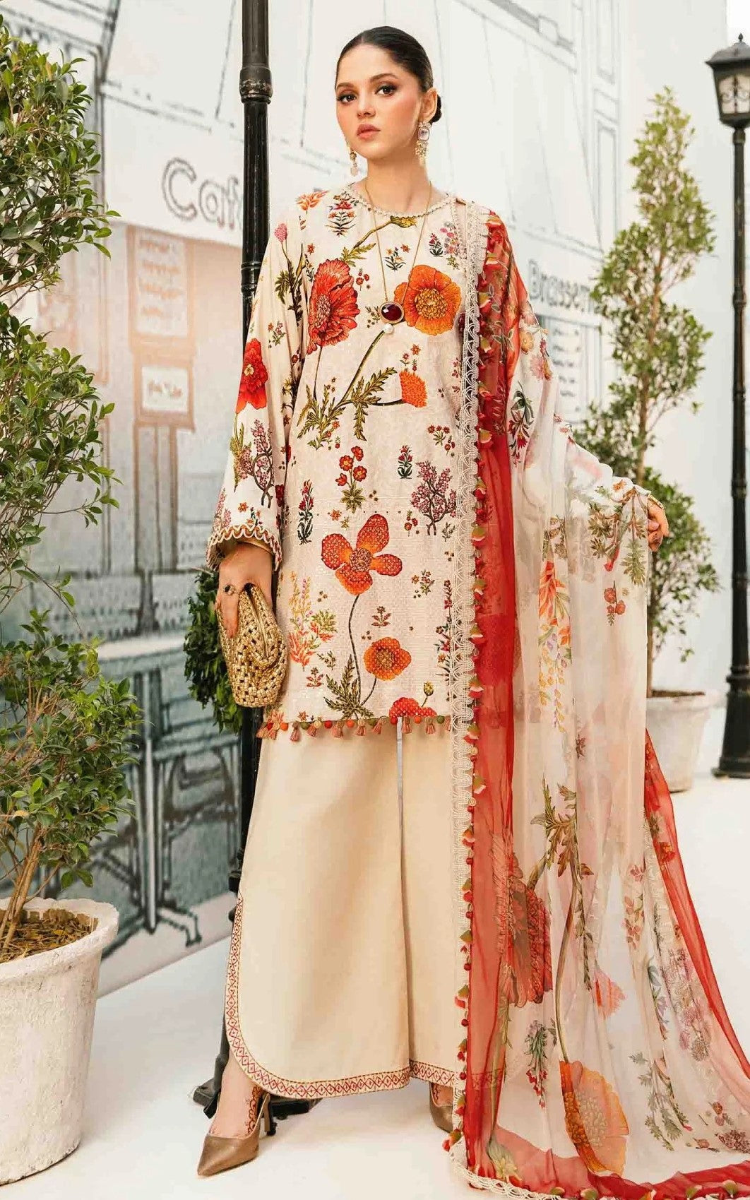 Maria B. Printed Lawn 3 Piece