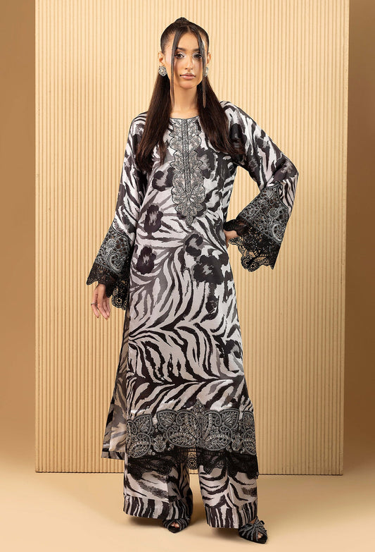 ADAN LIBAS PRINTED LAWN 3 PC WITH PATCHES AND EMBROIDERED DUPPATA