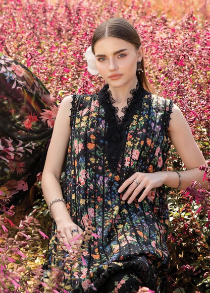 MARIA B. PRINTED LAWN 3 PC WITH PATCHES AND READY DUPPATA