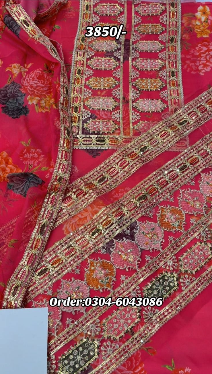 Aneelas New Silk Embroidered - Maryam Collection