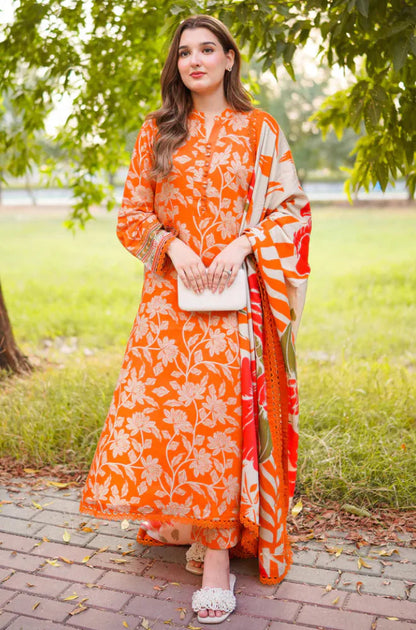 ANEELAS PRINTED LAWN 3 PC WITH PATCHES