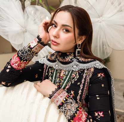 QALAMKAR LUXURY EMBROIDERED LAWN 3 PC SET