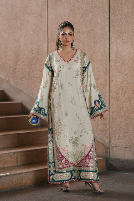 ETHNC LUXURY EMBROIDERED SILK 2 PC