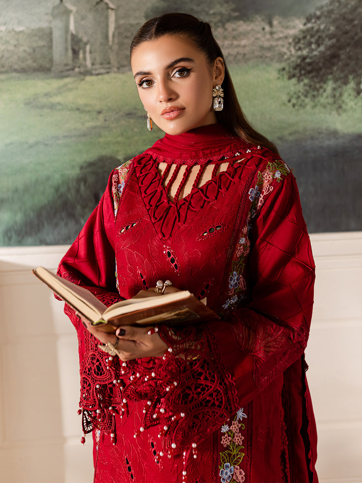 PARISHAY LUXURY EMBROIDERED LAWN 3 PC
