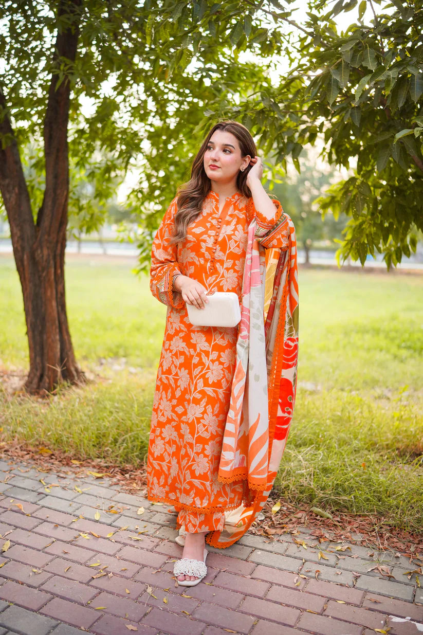 ANEELAS PRINTED LAWN 3 PC WITH PATCHES