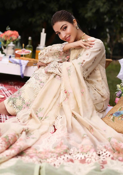 KAHF LUXURY EMBROIDERED UNSTITCHED LAWN 3 PC
