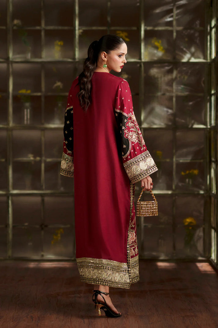 ETHNC LUXURY EMBROIDERED  SILK 2 PC