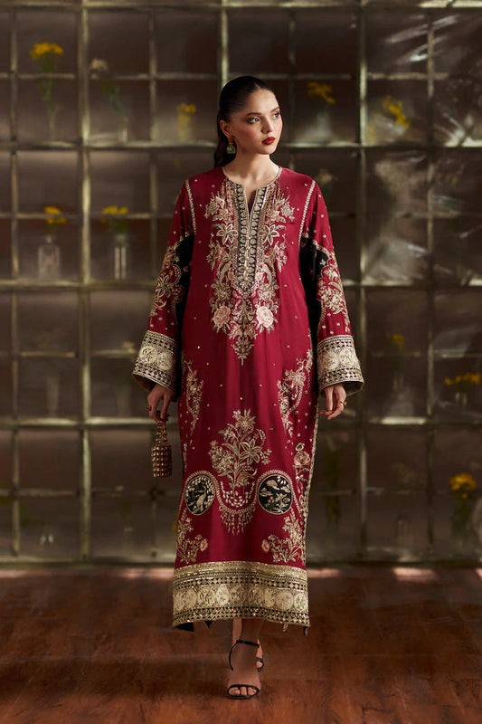 ETHNC LUXURY EMBROIDERED  SILK 2 PC