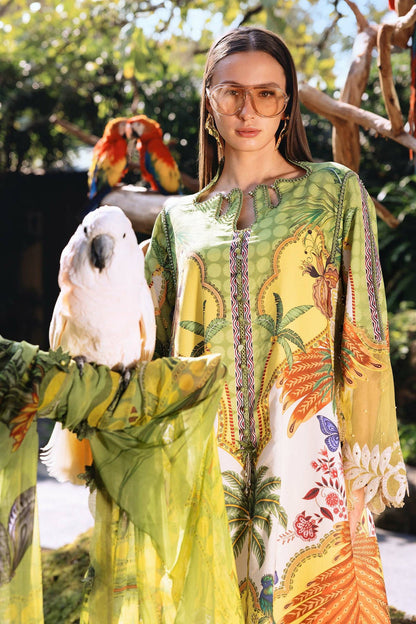 MARIA B. NEW PRINTED LAWN 3 PC WITH PATCHES