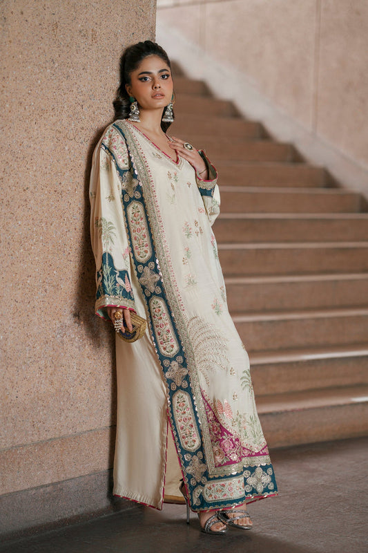 ETHNC LUXURY EMBROIDERED SILK 2 PC