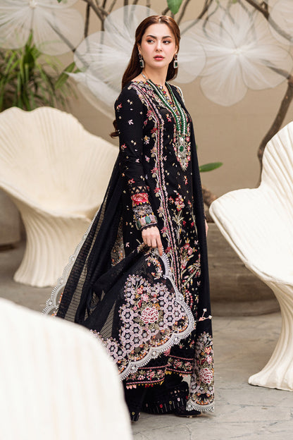QALAMKAR LUXURY EMBROIDERED LAWN 3 PC SET