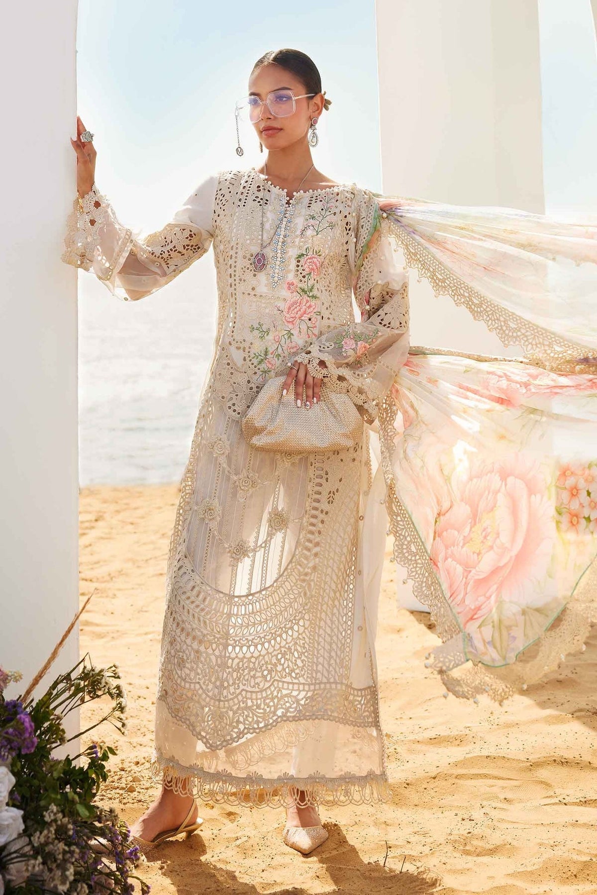 MARIA B. LUXURY EMBROIDERED 3 PC