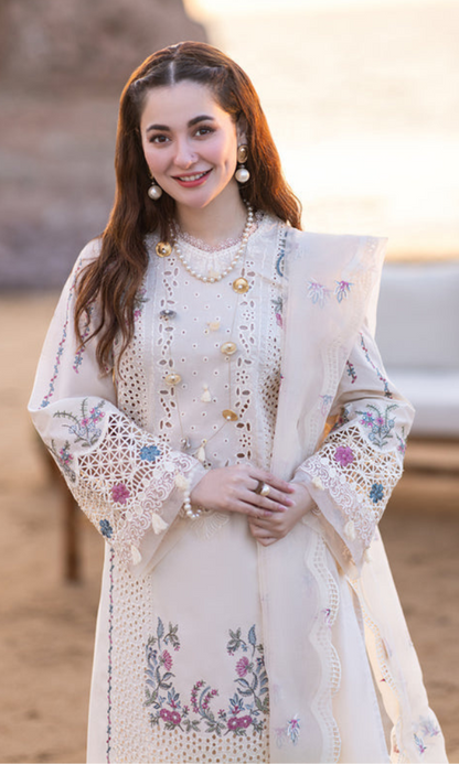 QALAMKAR LUXURY EMBROIDERED 3 PC LAWN