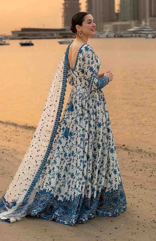 FAIZA SAQLAIN LUXURY EMBROIDERED 3 PC FROCK SET