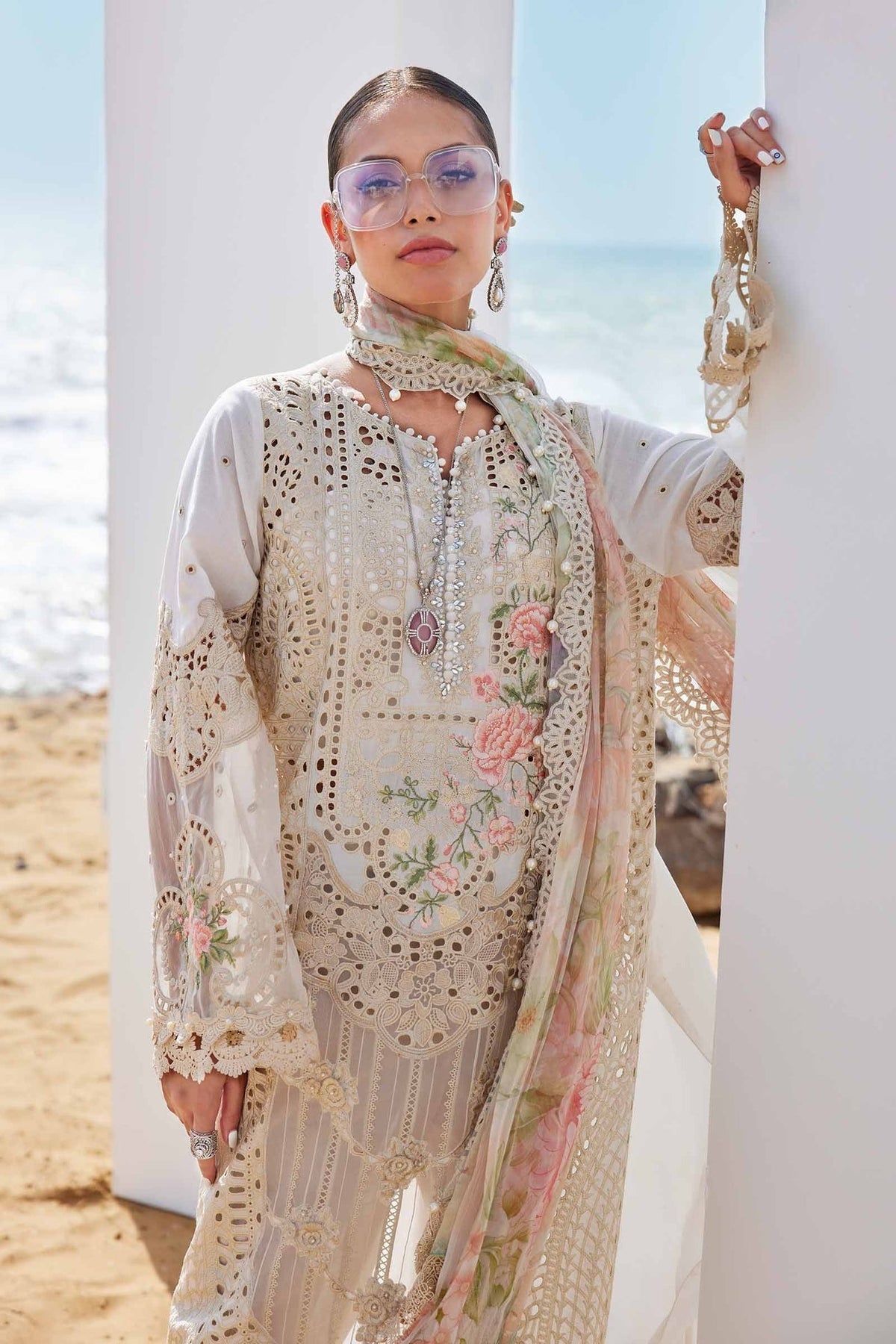 MARIA B. LUXURY EMBROIDERED 3 PC