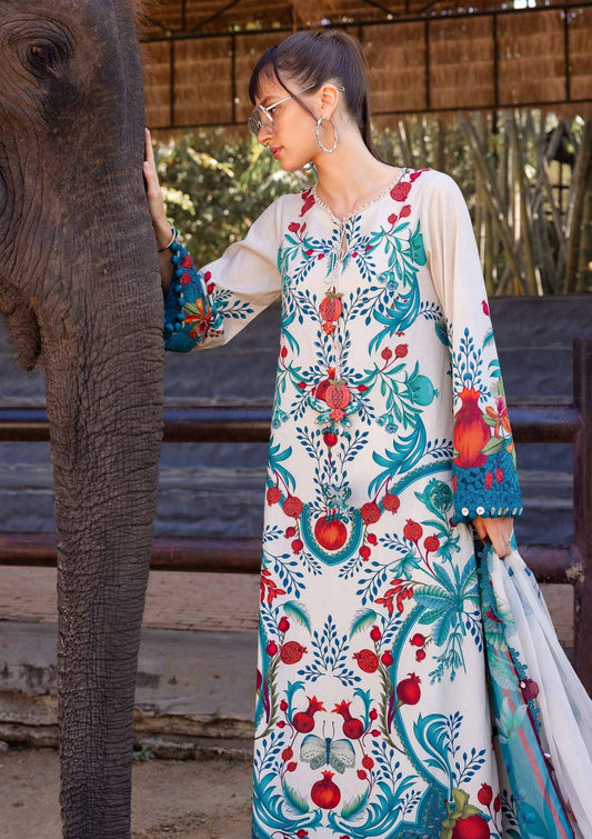 MARIA B. PRINTED LAWN 3 PC WITH PATCHES