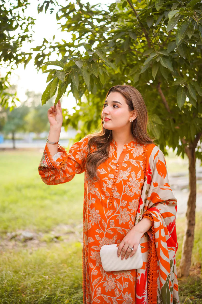 ANEELAS PRINTED LAWN 3 PC WITH PATCHES